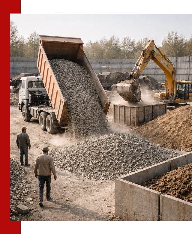 Доставка нерудных материалов с погрузкой и разгрузкой в Братске