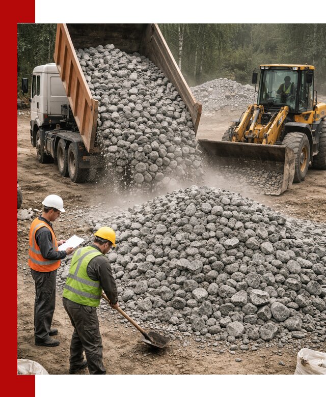 Гранитный щебень фракция 70-150 доставка в Братске