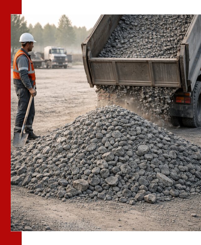 Гранитный щебень фракции 100–201 для строительства в Братске