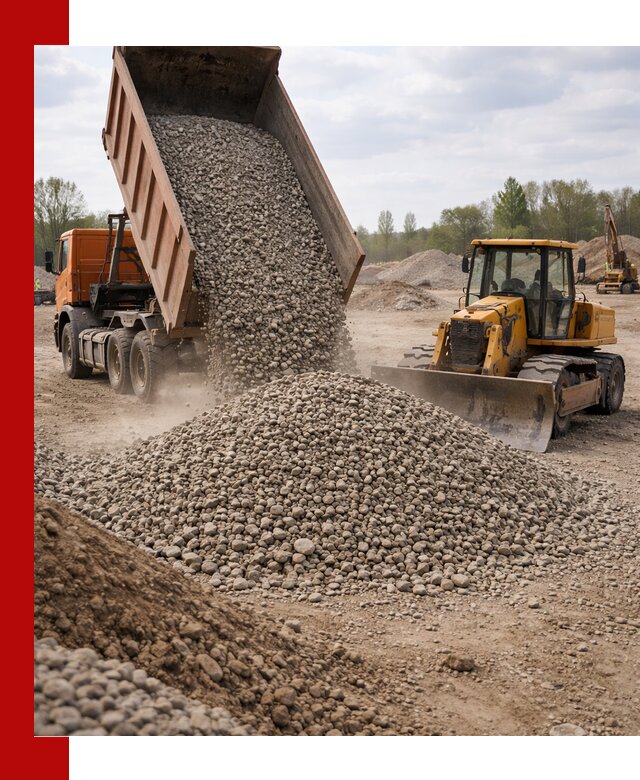 Доставка гравийного щебня фракции 40-70 в Братске