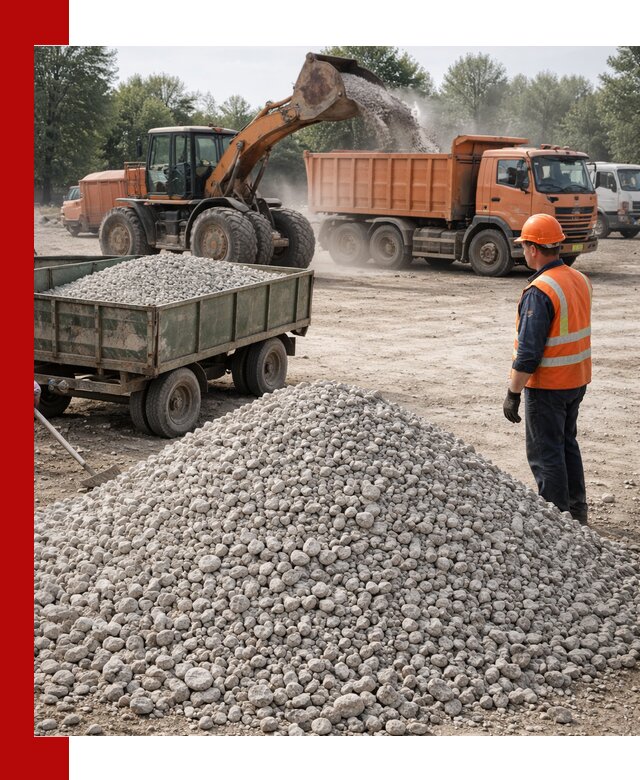 Доставка известнякового щебня фракция 20–40 в Братске