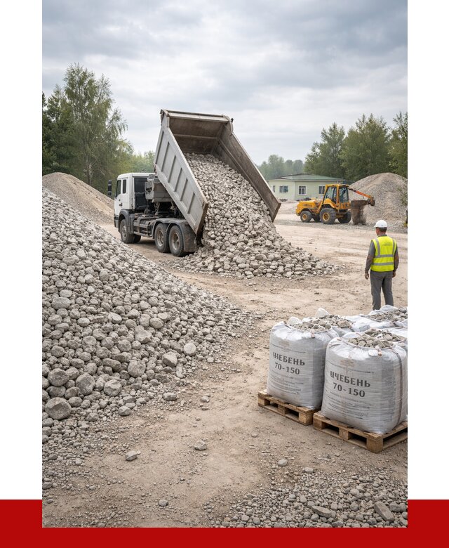 Известняковый щебень фракция 70-150 в Братске от 1276 р. | ПРОНЕРУДБрт