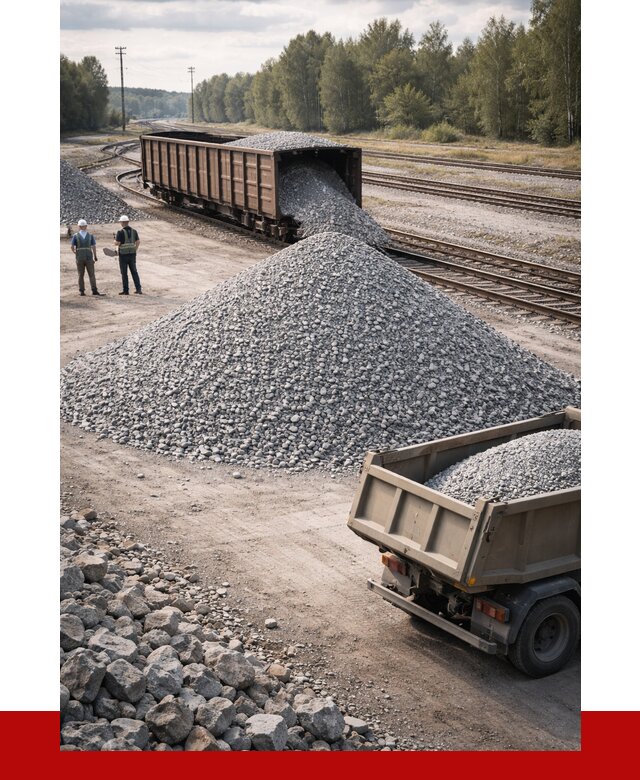 Железнодорожный щебень 20-60 в Братске от 1735 р. | ПРОНЕРУДБрт