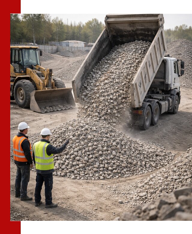 Вторичный щебень фракция 40–70 доставка в Братске