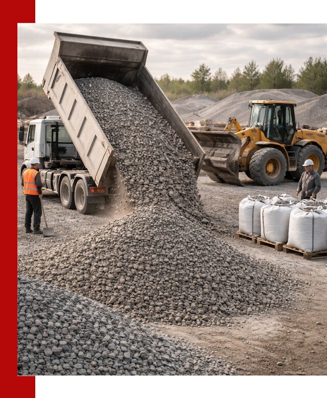 Бетонный щебень фракция 5–20 с доставкой в Братске
