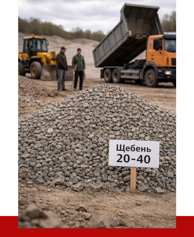 Бетонный щебень фракция 20-40 в Братске от 2500 р. | ПРОНЕРУДБрт