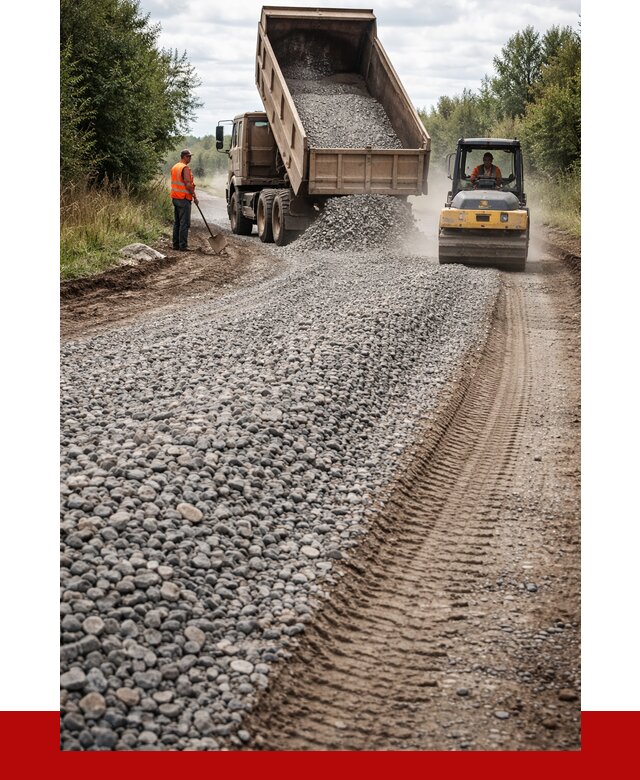 Щебень для отсыпки дороги в Братске от 2755 р. ПРОНЕРУДБрт