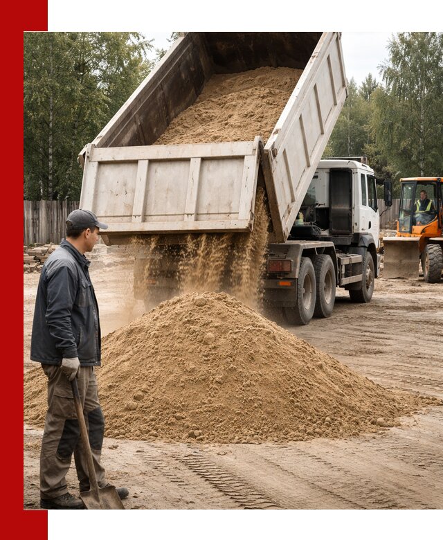 Доставка и продажа песка с разгрузкой в Братске