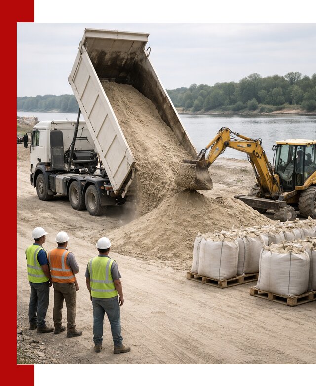 Доставка речного песка в Братске самосвалами и погрузкой