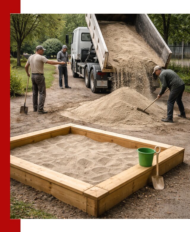 Песок для песочницы с доставкой в Братске недорого и чистый