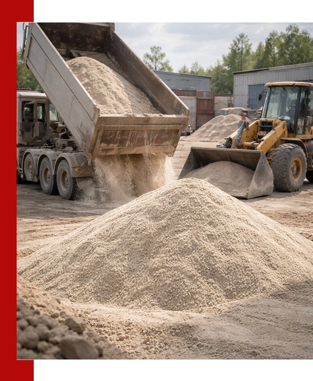 Кварцевый песок с доставкой в Братске для строительных работ