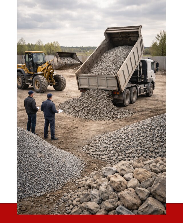 Гравий и камень с доставкой в Братске от 4286 р. - ПРОНЕРУДБрт