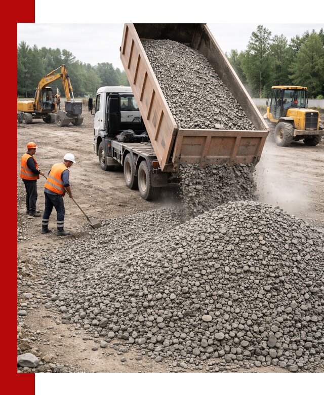 Доставка гравия фракции 40-70 в Братске оптом и в розницу