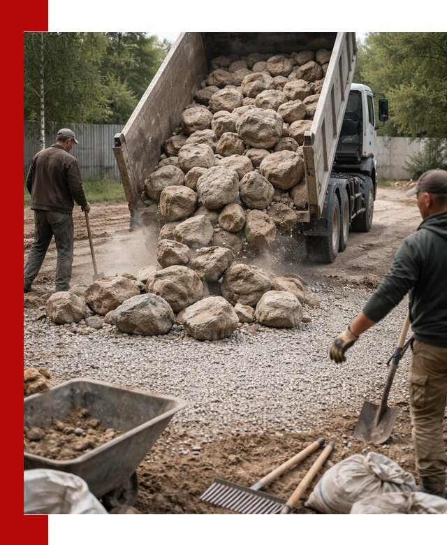 Доставка и укладка булыжника в Братске