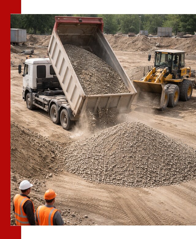 Щебень с песком (ЩГПС С2) с доставкой в Братске