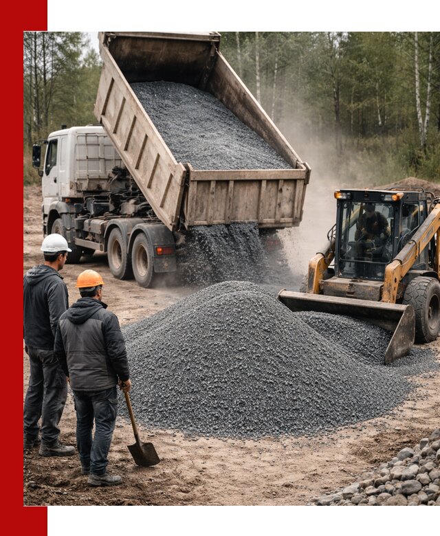 Гранитный отсев 0-5 с доставкой и разгрузкой в Братске