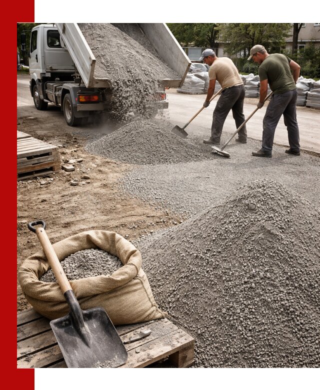 Отсев для тротуарной плитки в Братске — доставка и укладка