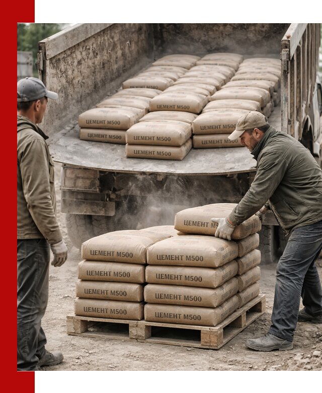 Цемент М500 с доставкой самосвалом в Братске