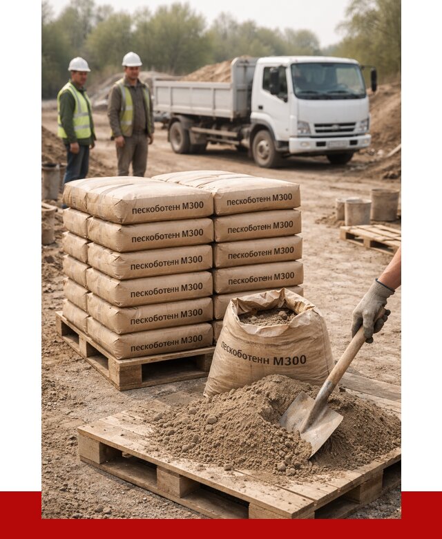 Пескобетон М300 в Братске с доставкой от 4745 р. за куб | ПРОНЕРУДБрт