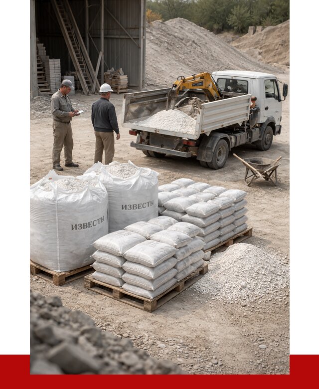Известь строительная в Братске с доставкой от 4286 р. | ПРОНЕРУДБрт