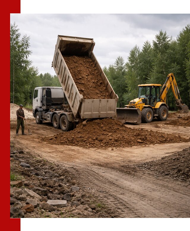 Доставка суглинка самосвалами в Братске подсыпка и планировка