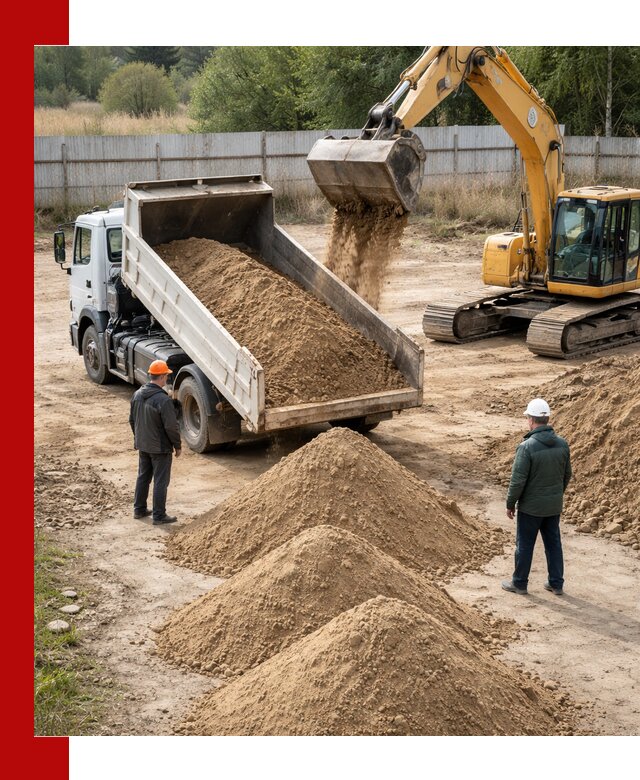 Доставка супеси вагонными и автопартиями в Братске