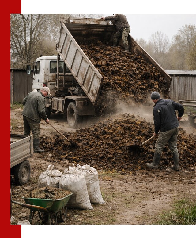 Доставка коровьего навоза самосвалом в Братске