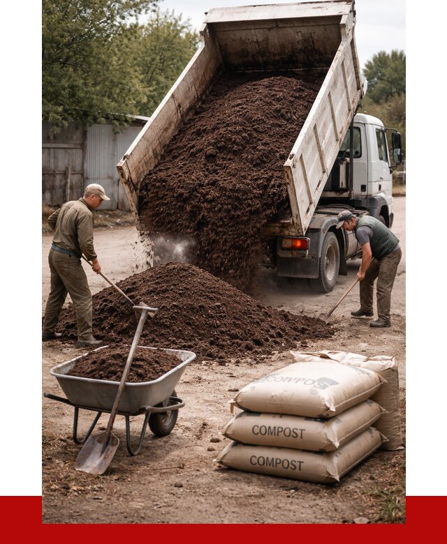 Купить компост в Братске от 4286 р. за куб с доставкой | ПРОНЕРУДБрт