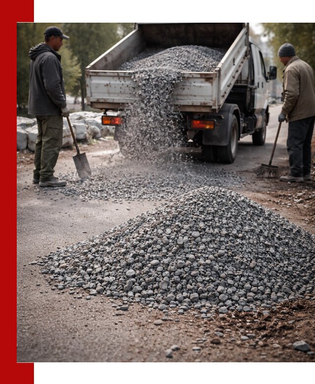 Гранитная крошка для посыпки дорог и тротуаров в Братске