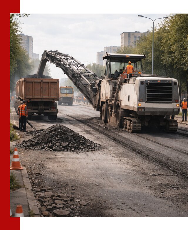Фрезерованный асфальт в Братске — удаление и вывоз старого покрытия