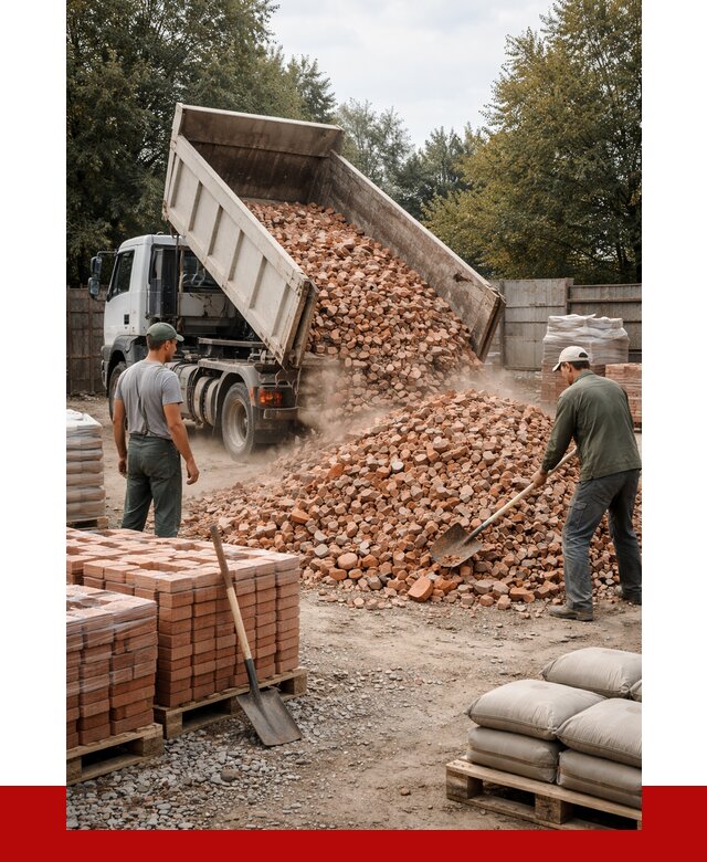 Бой кирпича в Братске с доставкой от 4286 руб/куб | ПРОНЕРУДБрт