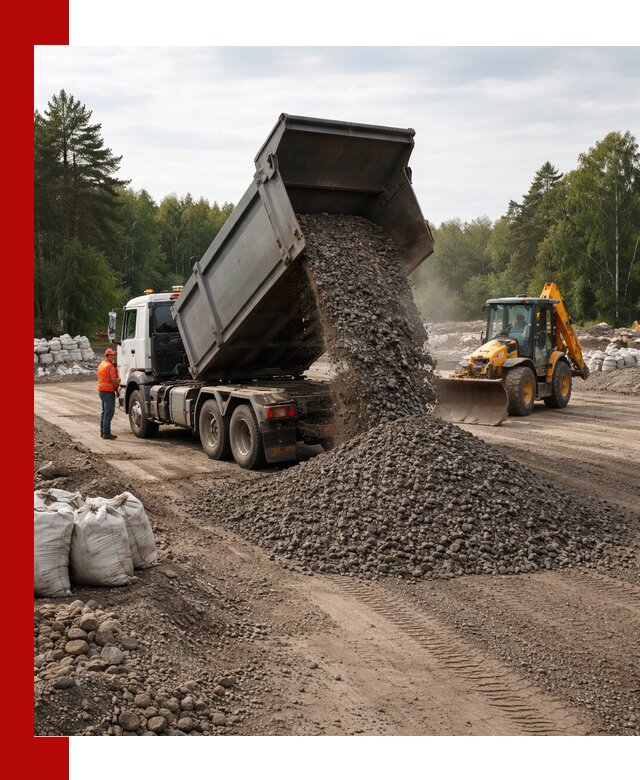 Доставка дробленого асфальта в Братске для дорожных работ