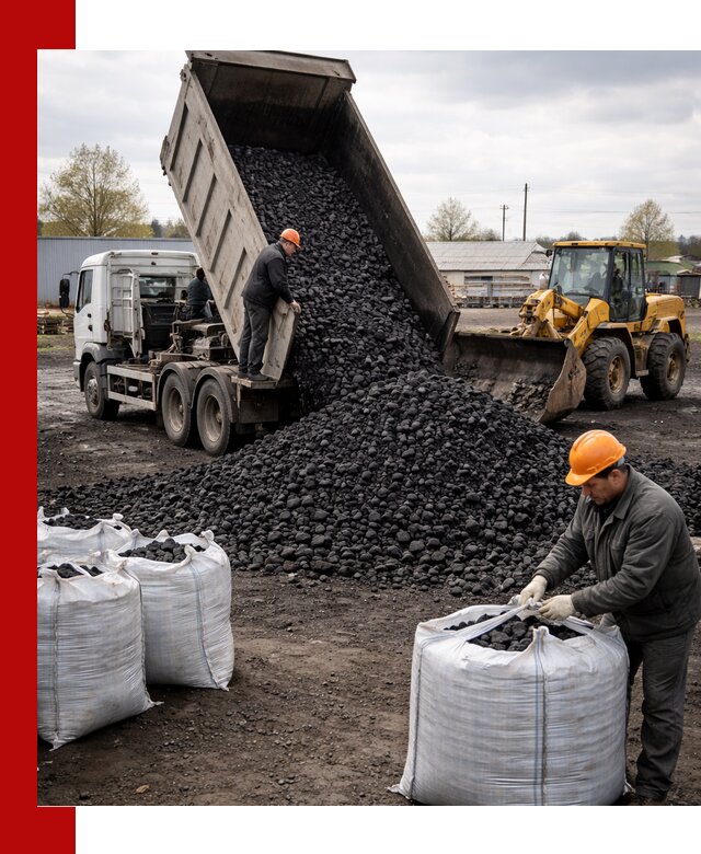 Доставка каменного угля в Братске оптом и в розницу