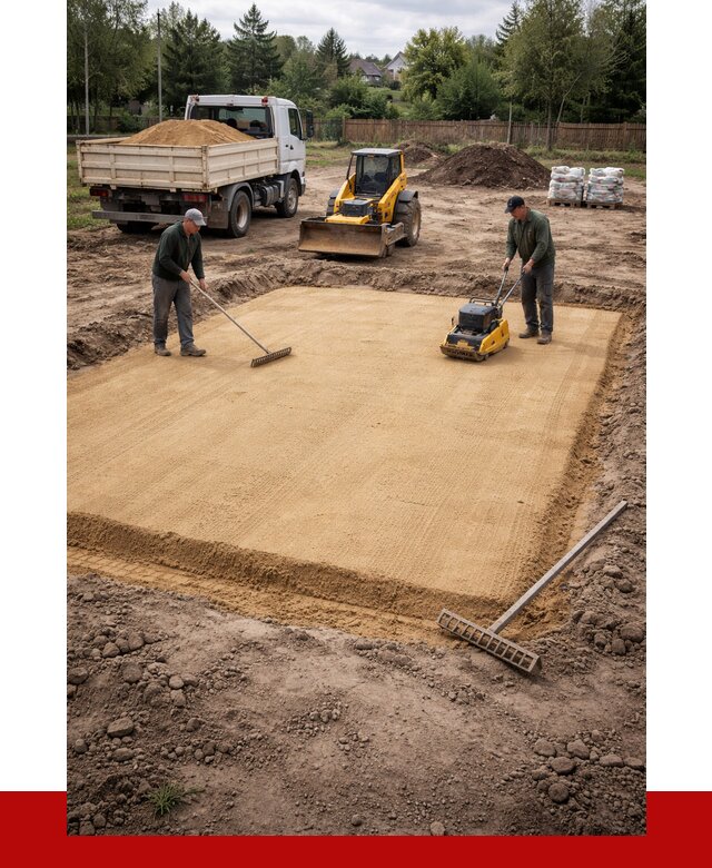 Устройство песчаной подушки в Братске от 4592 р. ПРОНЕРУДБрт