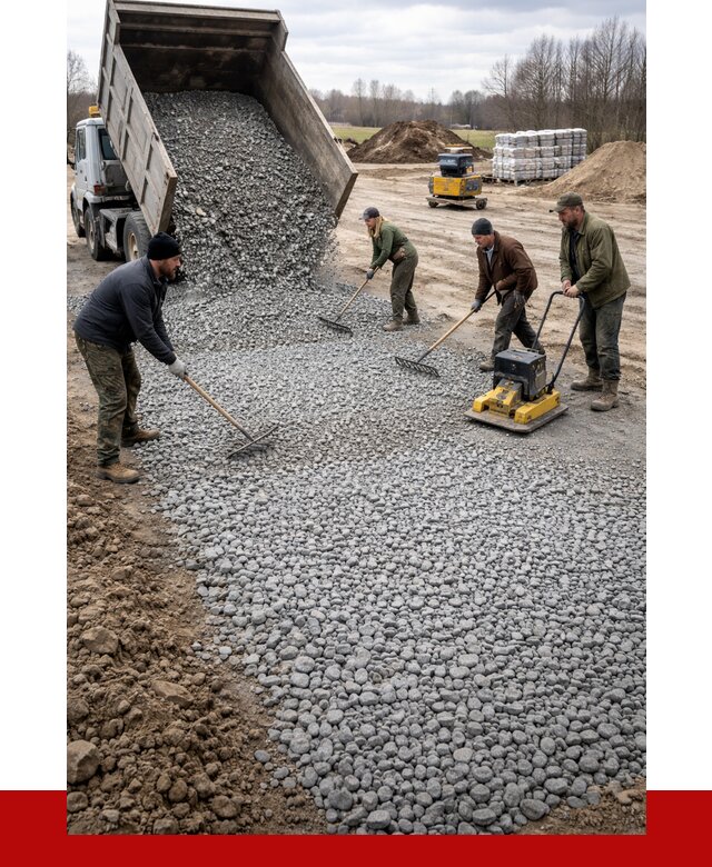Устройство щебеночной подушки в Братске от 4592 р. ПРОНЕРУДБрт